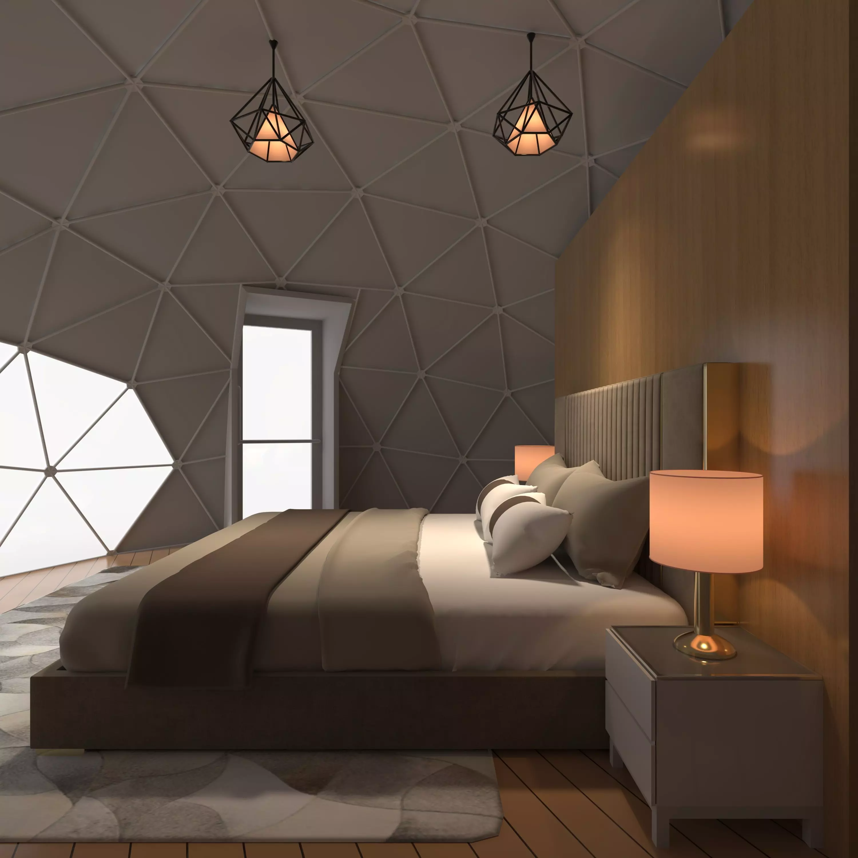 Geodesic Dome Glamping 01 3D model_11