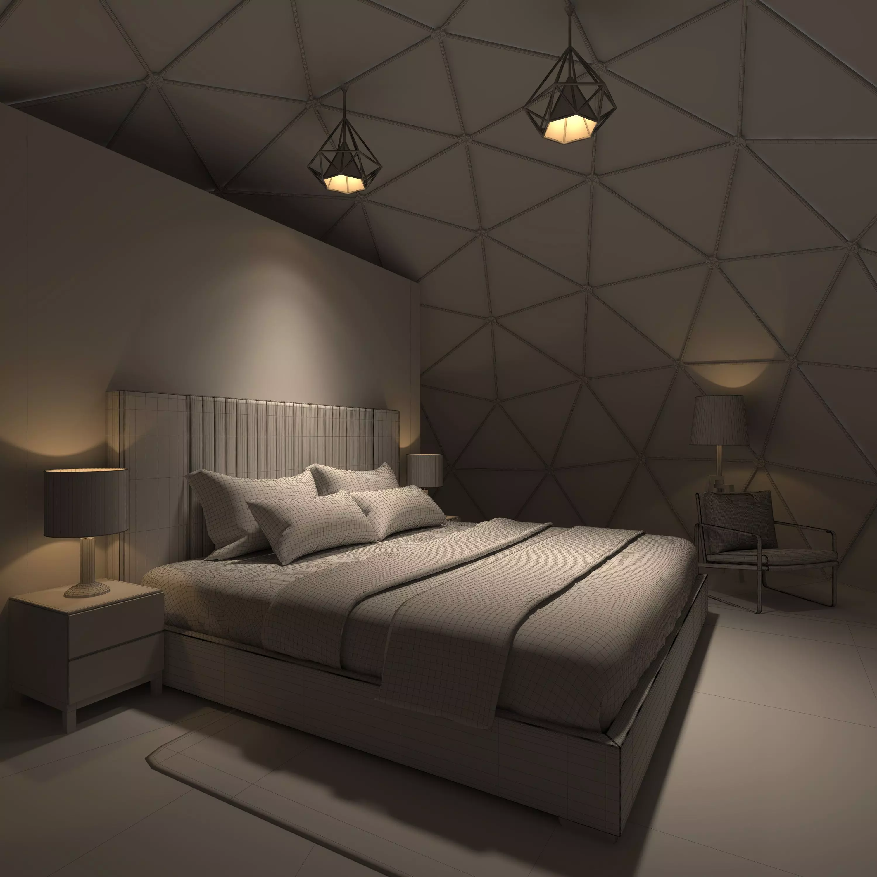Geodesic Dome Glamping 01 3D model_10