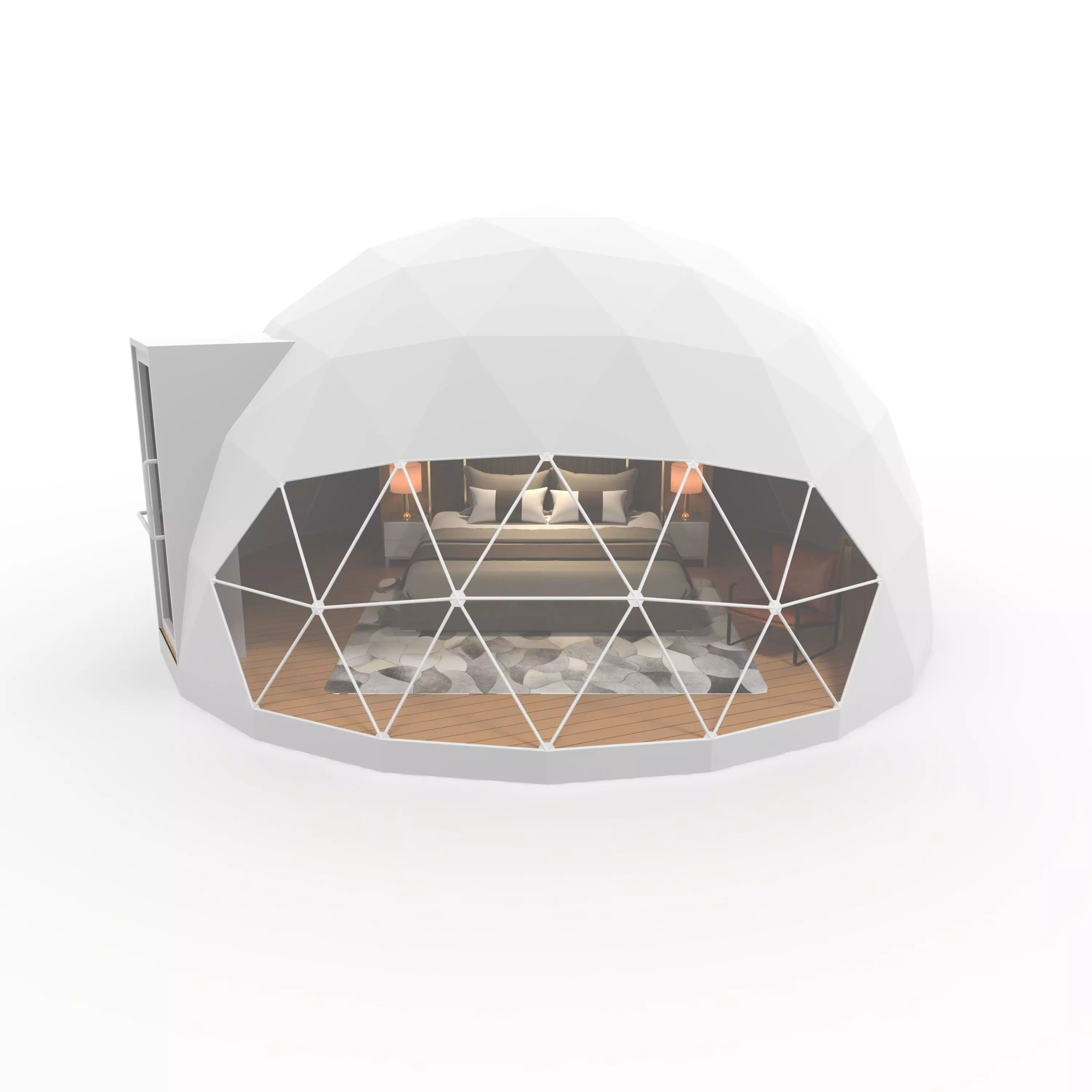 Geodesic Dome Glamping 01 3D model_6