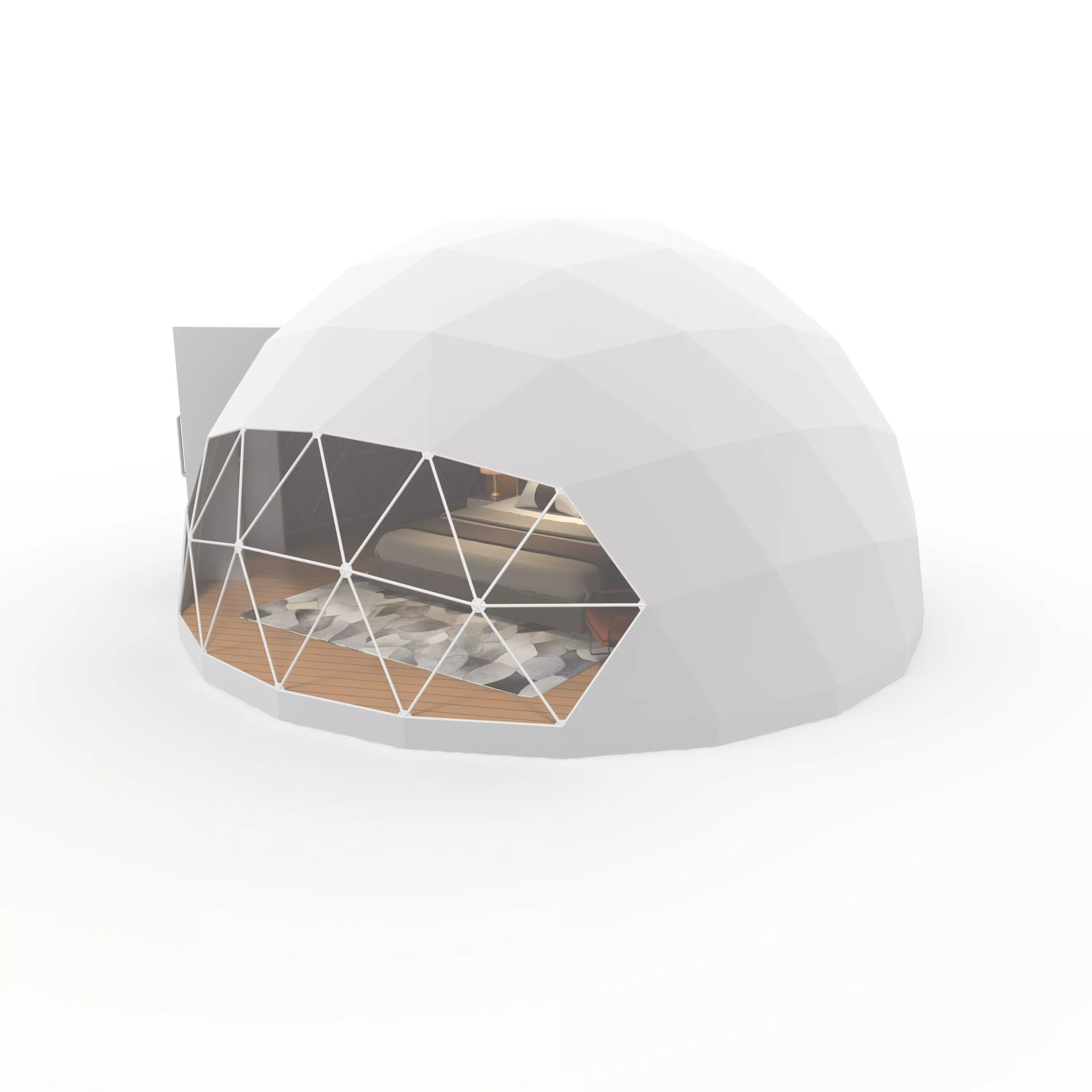Geodesic Dome Glamping 01 3D model_7