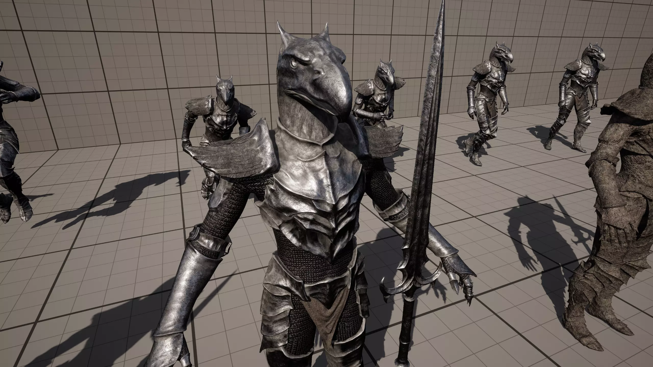 Iron Knight Gryphon Armor Game-Ready Low-poly 3D model_15