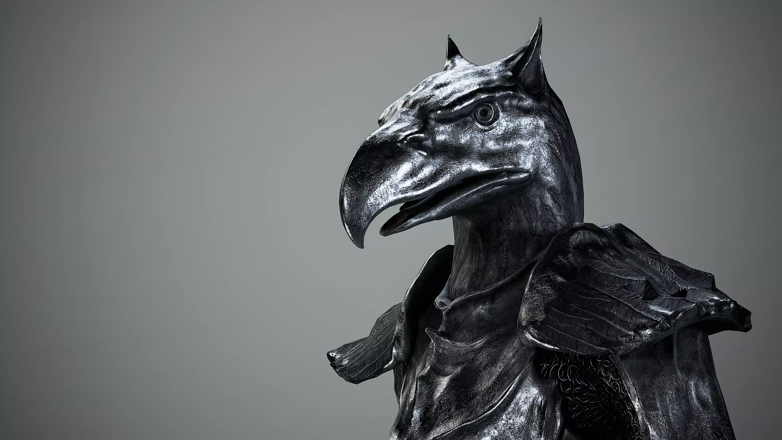 Iron Knight Gryphon Armor Game-Ready Low-poly 3D model_9