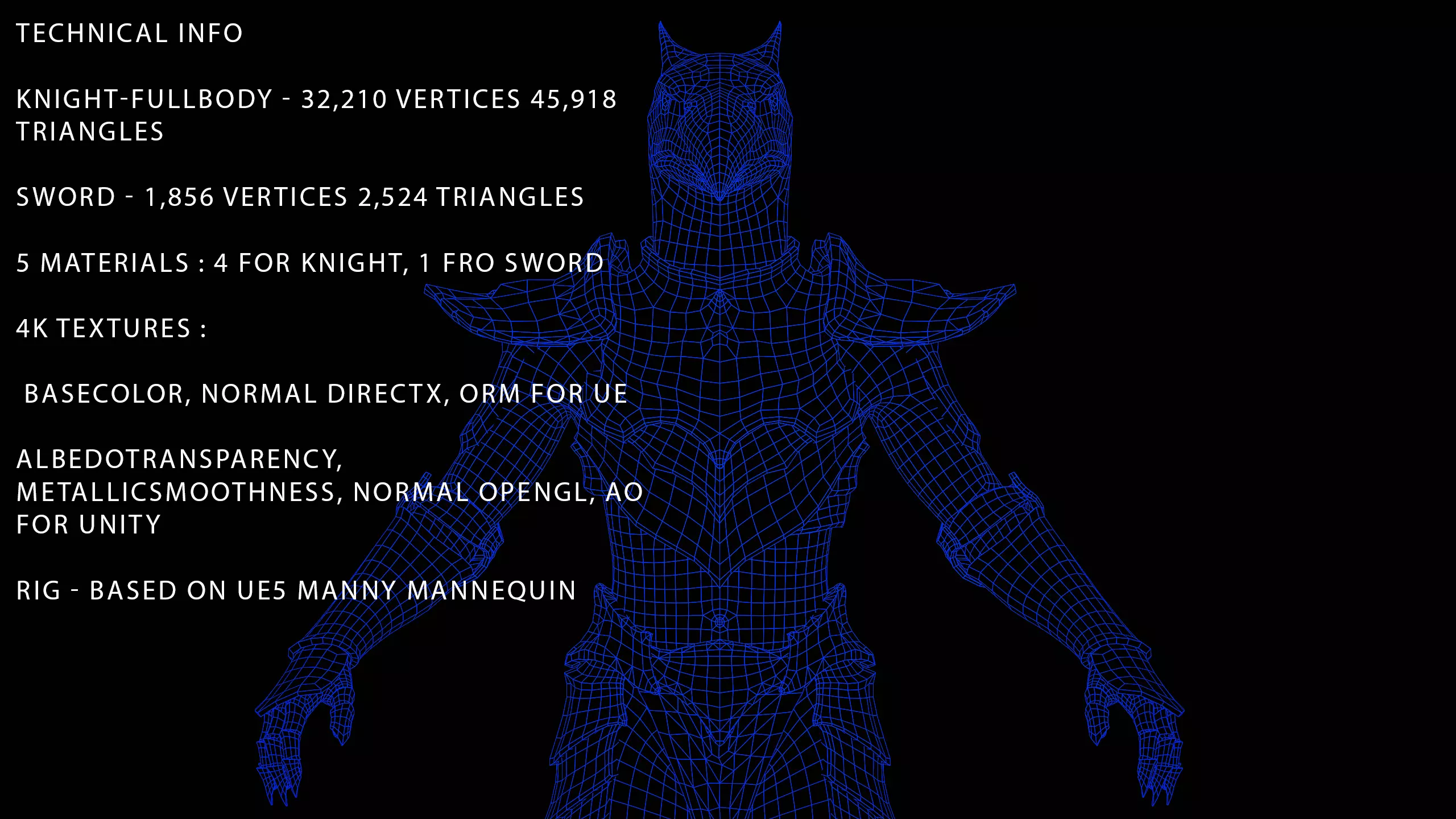 Iron Knight Gryphon Armor Game-Ready Low-poly 3D model_13