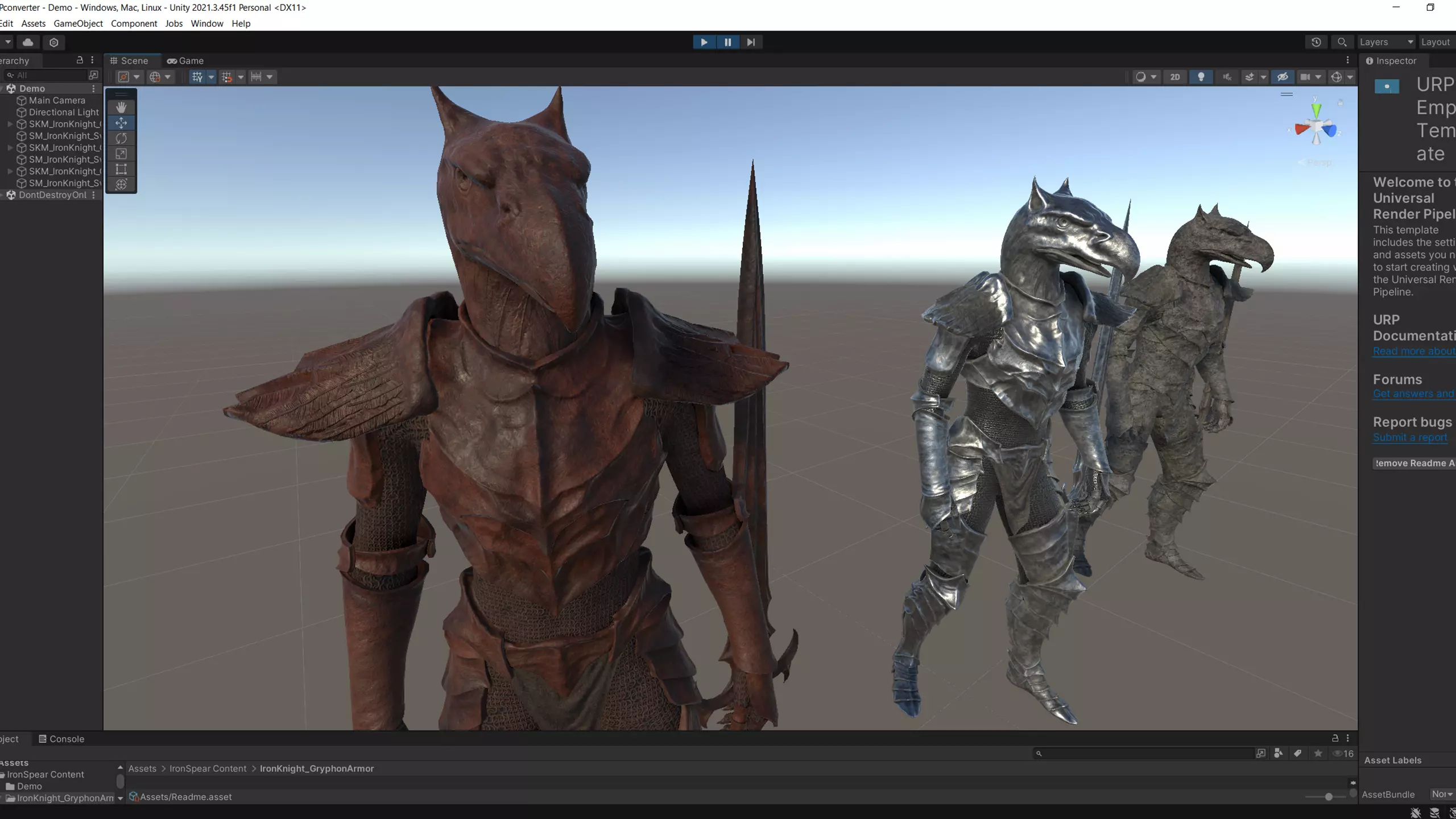 Iron Knight Gryphon Armor Game-Ready Low-poly 3D model_24
