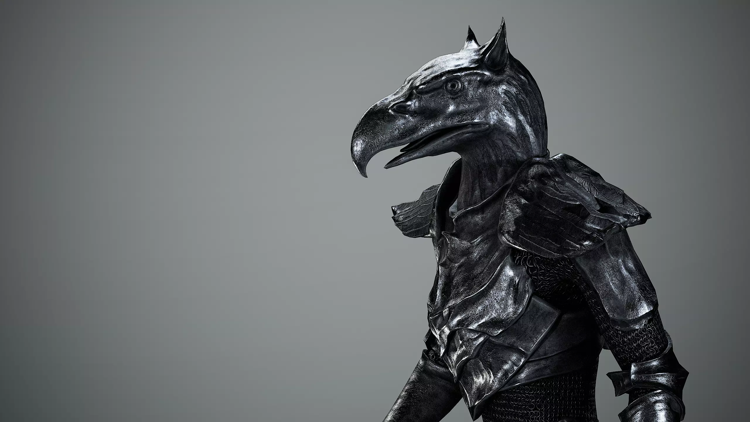 Iron Knight Gryphon Armor Game-Ready Low-poly 3D model_7