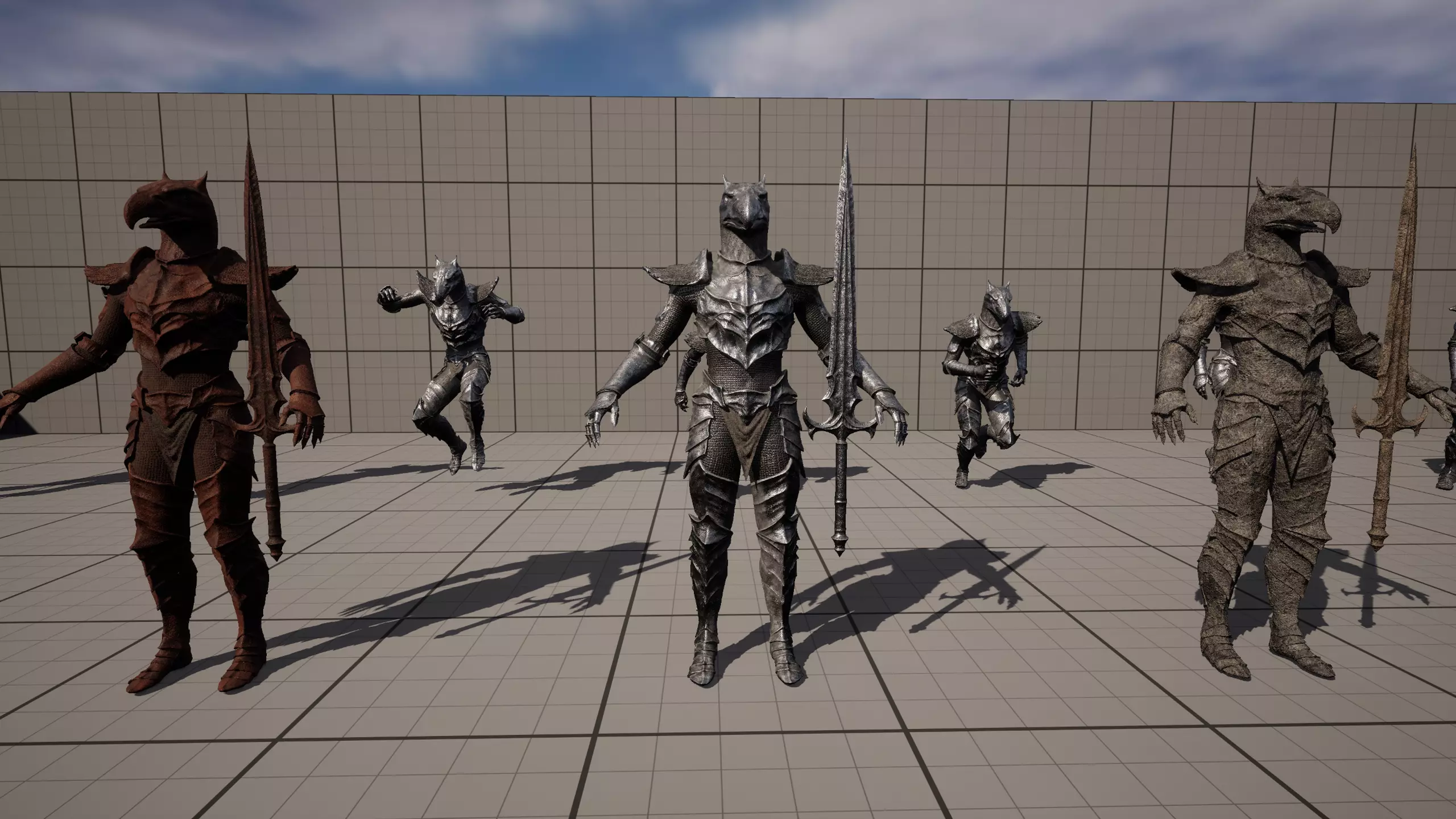 Iron Knight Gryphon Armor Game-Ready Low-poly 3D model_19