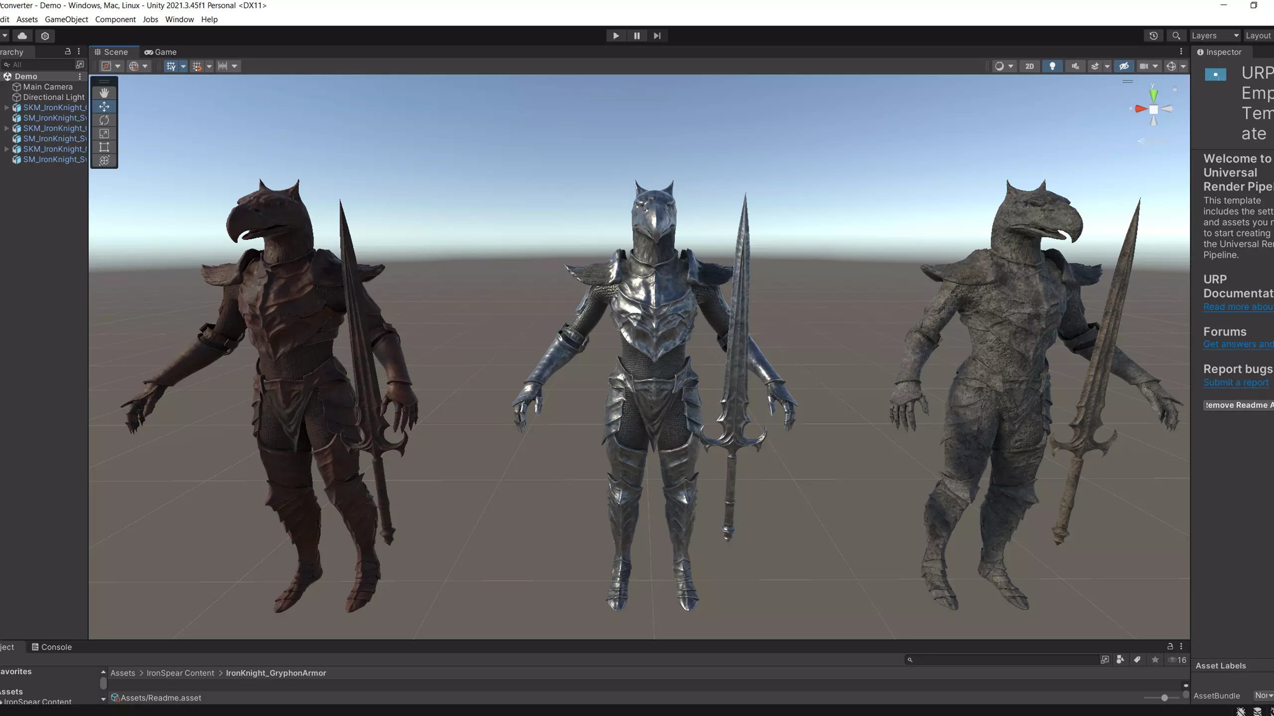 Iron Knight Gryphon Armor Game-Ready Low-poly 3D model_21