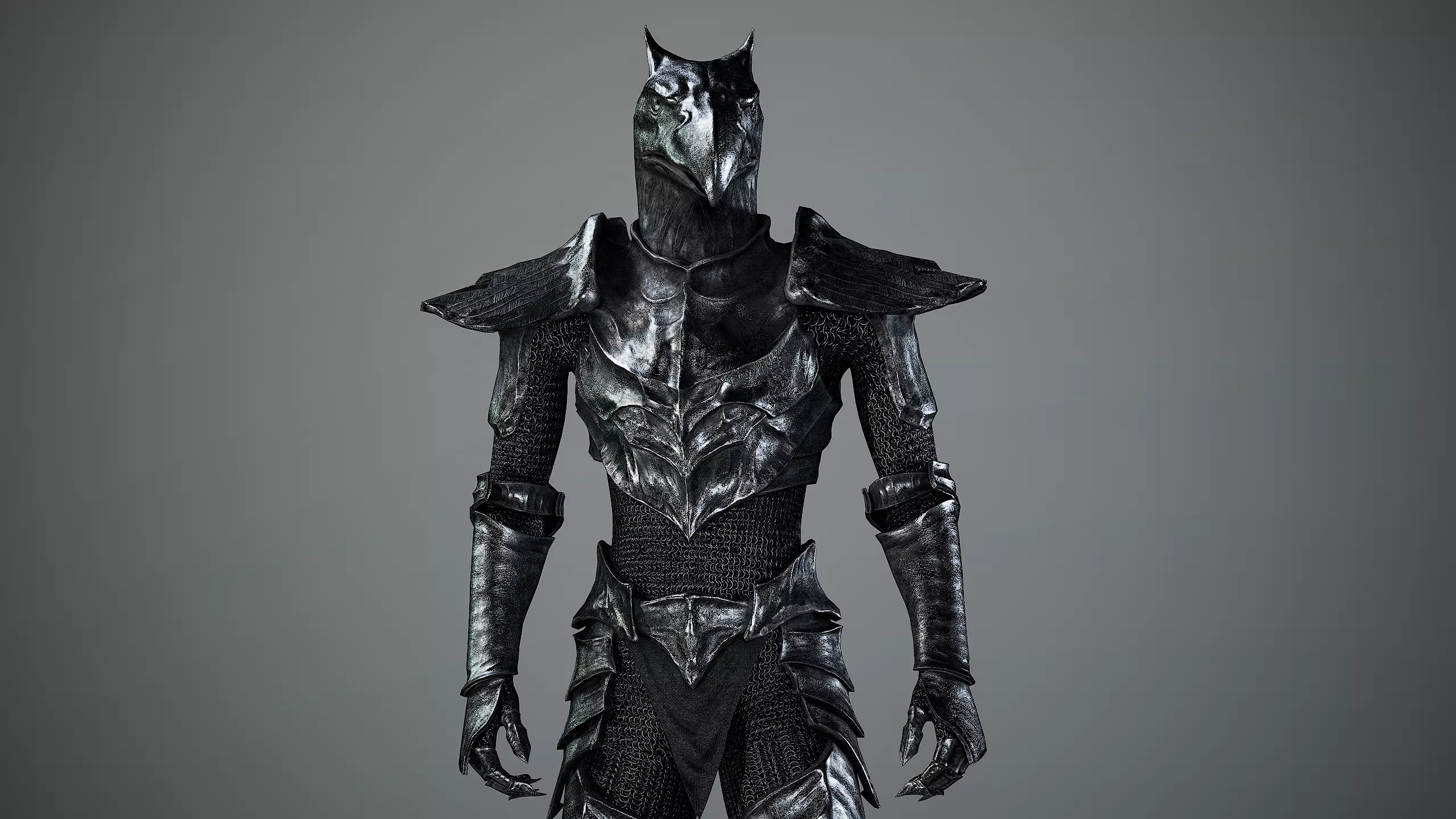 Iron Knight Gryphon Armor Game-Ready Low-poly 3D model_2