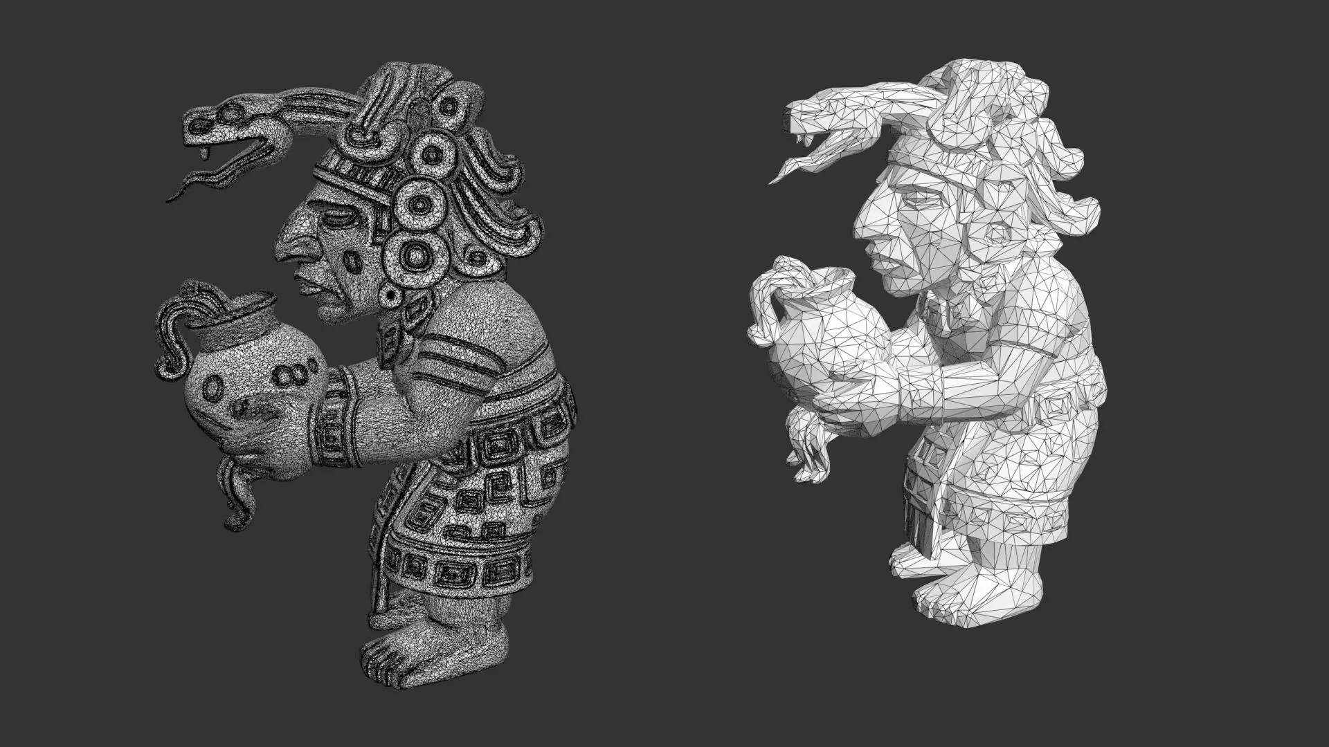 7 Ancient Mayan Statues 3D Asset Pack 250818 Low-poly 3D model_20