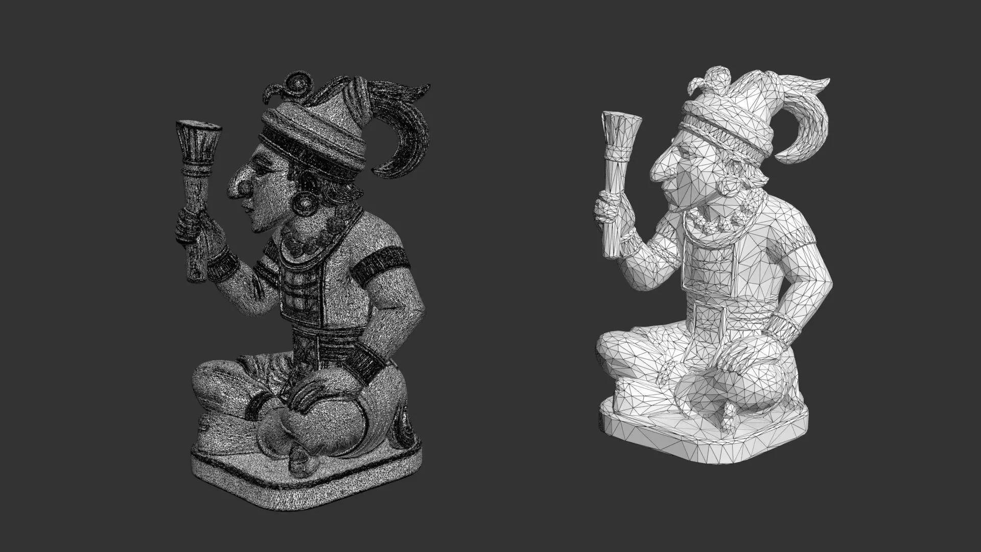 7 Ancient Mayan Statues 3D Asset Pack 250818 Low-poly 3D model_21