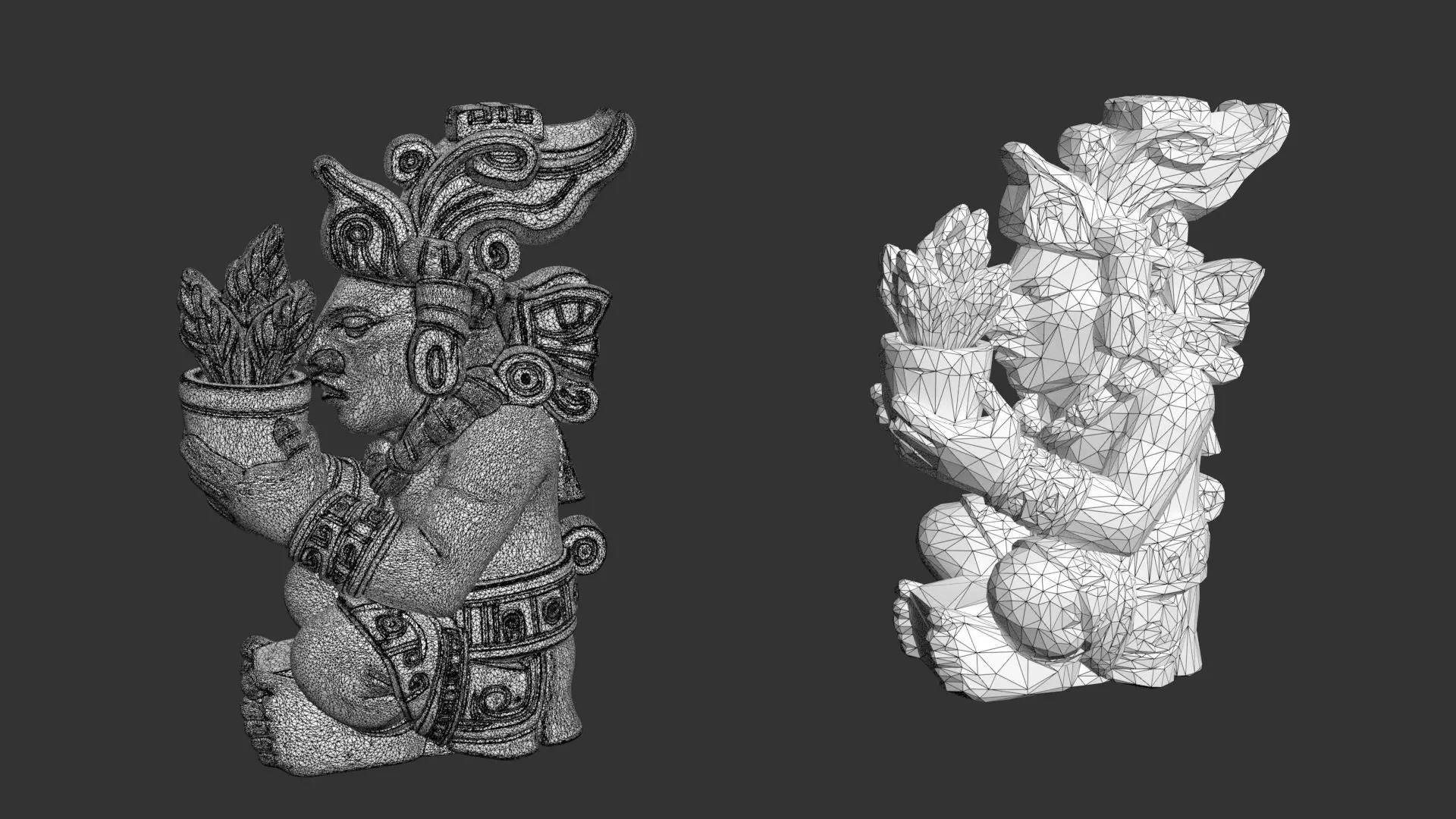 7 Ancient Mayan Statues 3D Asset Pack 250818 Low-poly 3D model_19