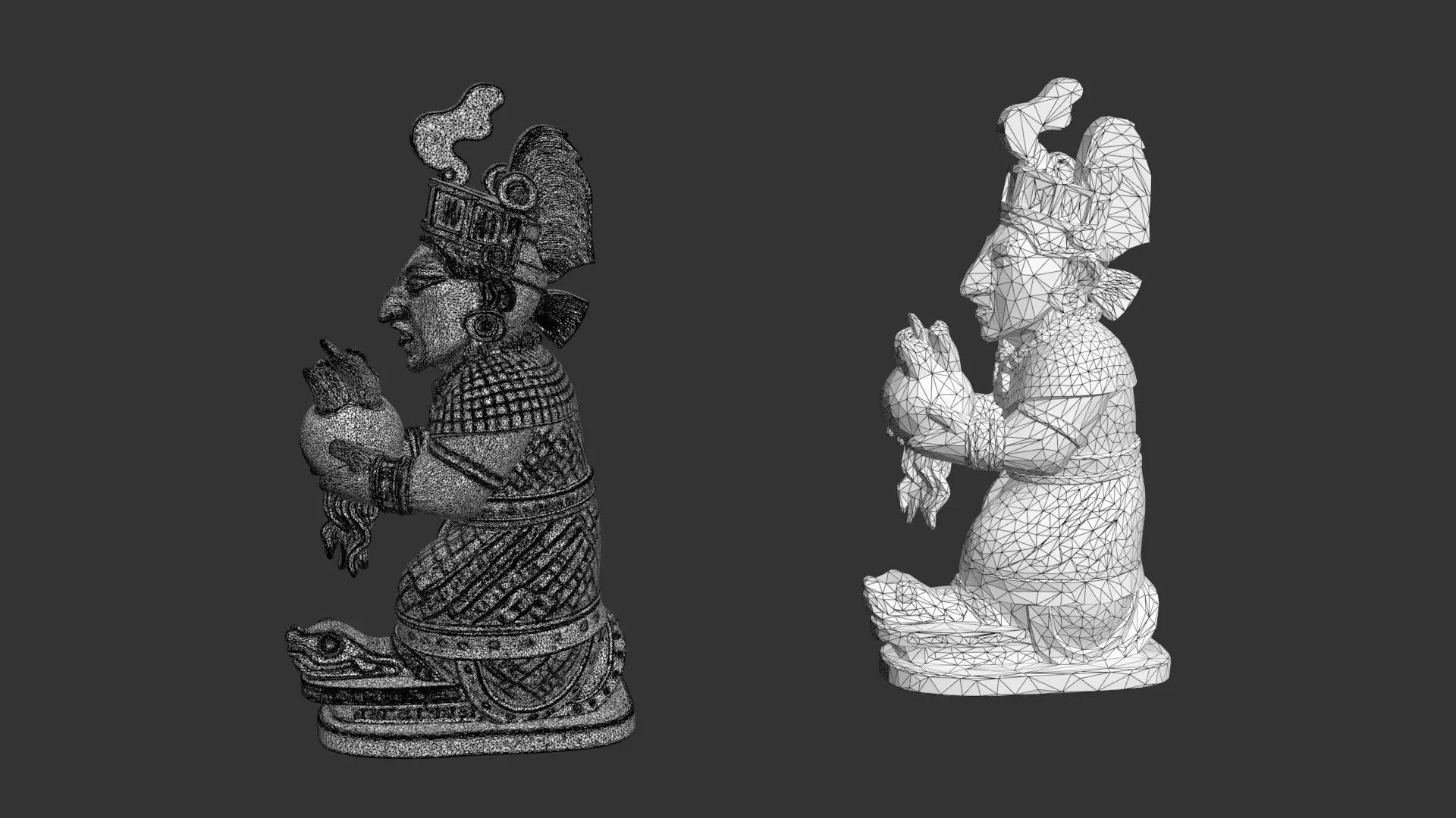 7 Ancient Mayan Statues 3D Asset Pack 250818 Low-poly 3D model_17
