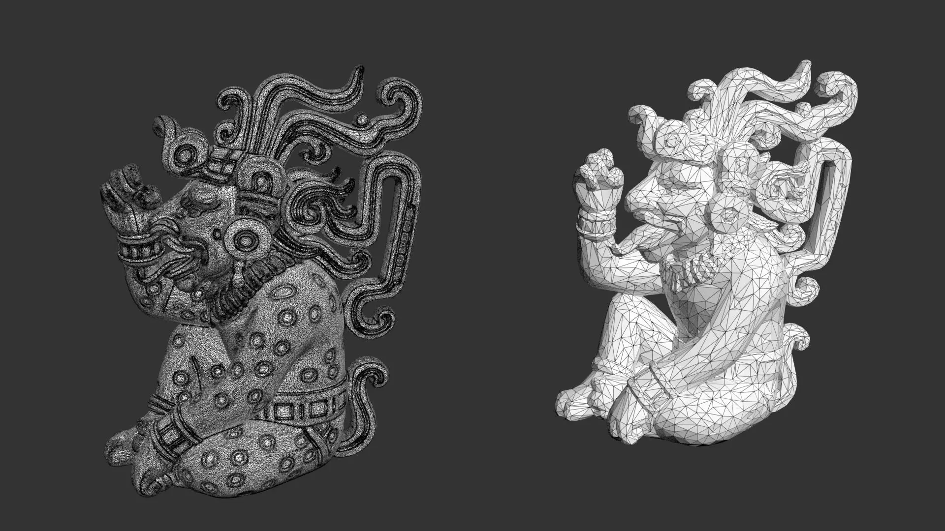 7 Ancient Mayan Statues 3D Asset Pack 250818 Low-poly 3D model_18