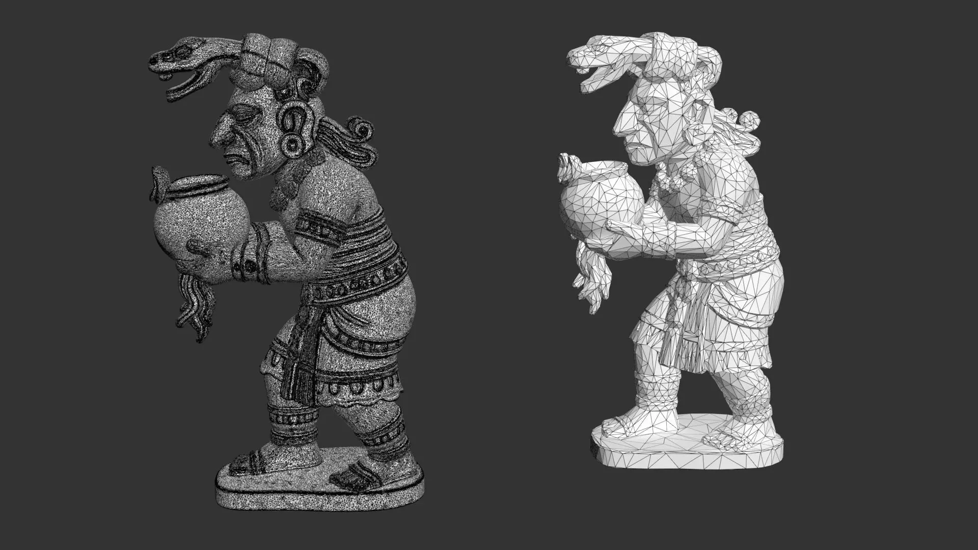 7 Ancient Mayan Statues 3D Asset Pack 250818 Low-poly 3D model_16