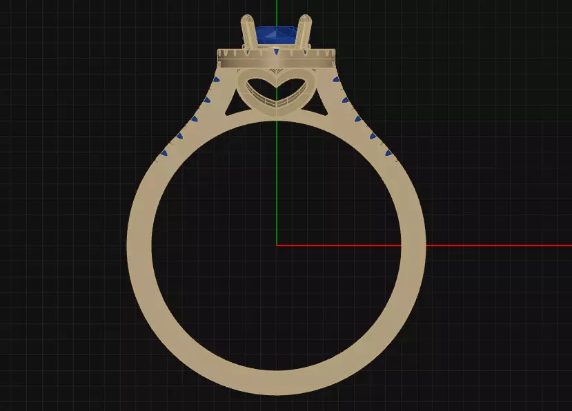 4 Prong Diamond Engagement Ring 3D print model_3