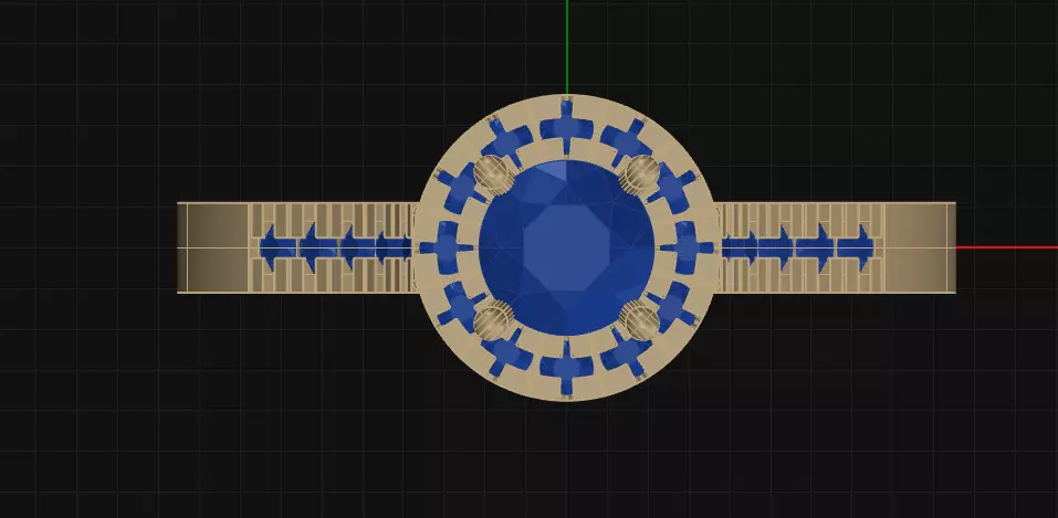 4 Prong Diamond Engagement Ring 3D print model_0