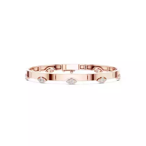 Round Diamond Bangle Bracelet 3DM STL Video 