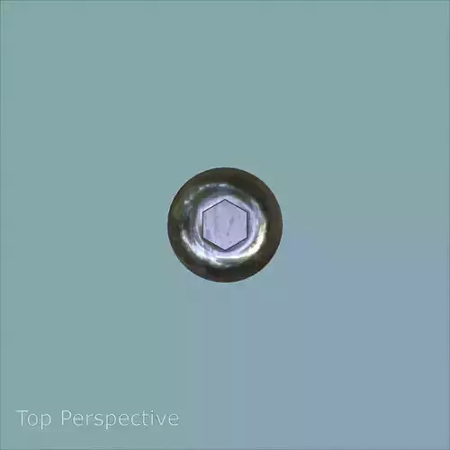 Steel Stained M8 Bolt Allen Dome 3D model 7