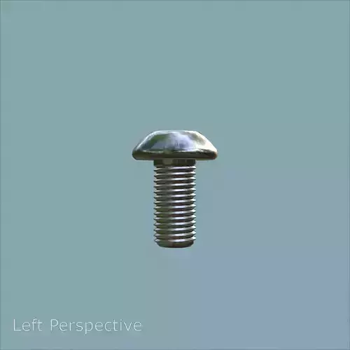 Steel Stained M8 Bolt Allen Dome 3D model 4