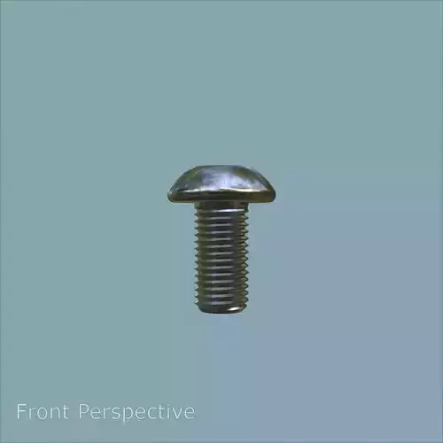 Steel Stained M8 Bolt Allen Dome 3D model 2