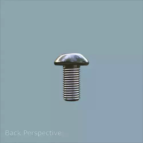 Steel Stained M8 Bolt Allen Dome 3D model 3