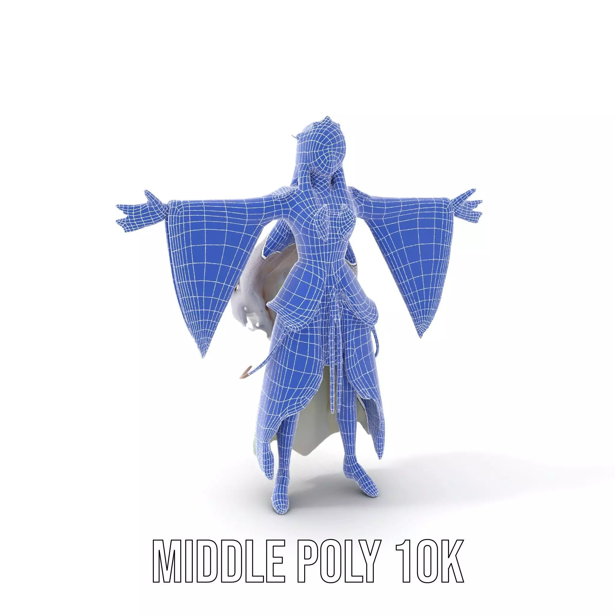 Elegant Fantasy Character Model Pack with Ornate Costume Low-poly 3D model_25