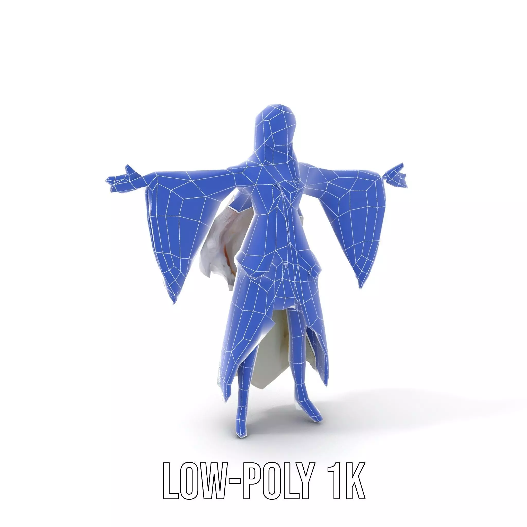 Elegant Fantasy Character Model Pack with Ornate Costume Low-poly 3D model_26