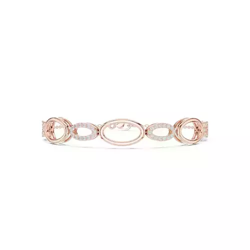 Alternative Oval Round Diamond Bracelet 3DM STL Video 3D print model