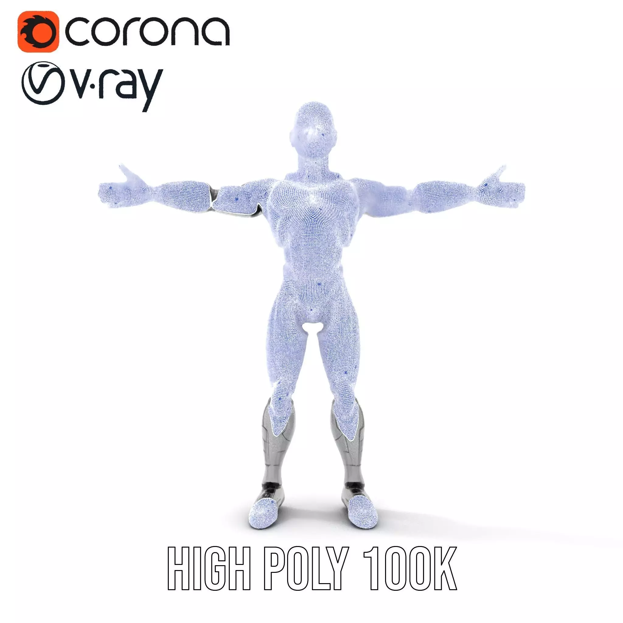 Humanoid Robot Model Pack with PBR Textures Low-poly 3D model_33