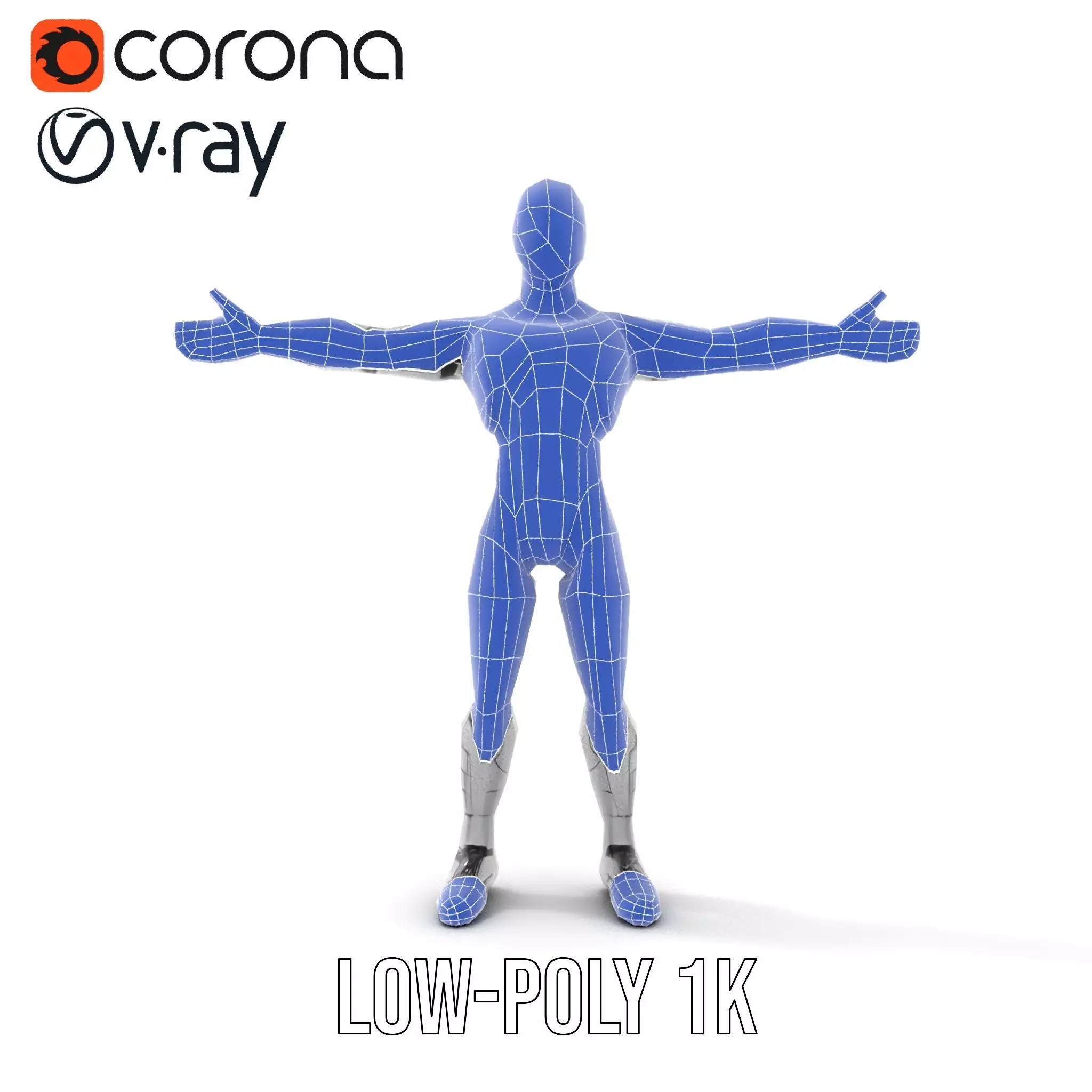 Humanoid Robot Model Pack with PBR Textures Low-poly 3D model_30