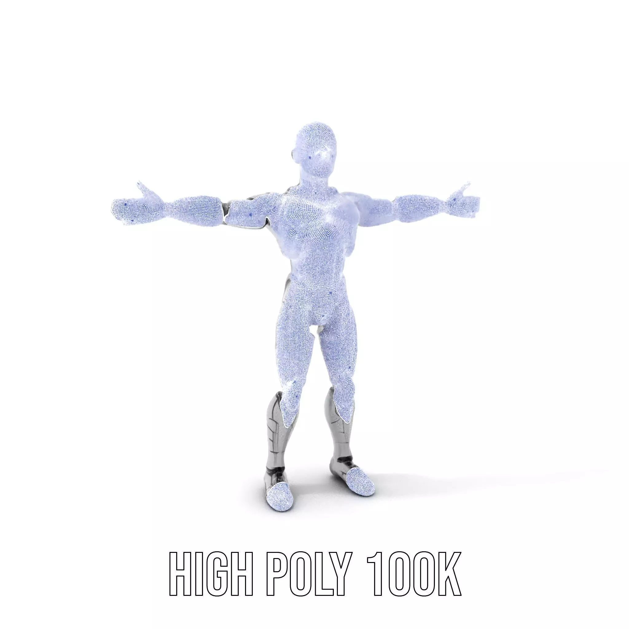 Humanoid Robot Model Pack with PBR Textures Low-poly 3D model_4
