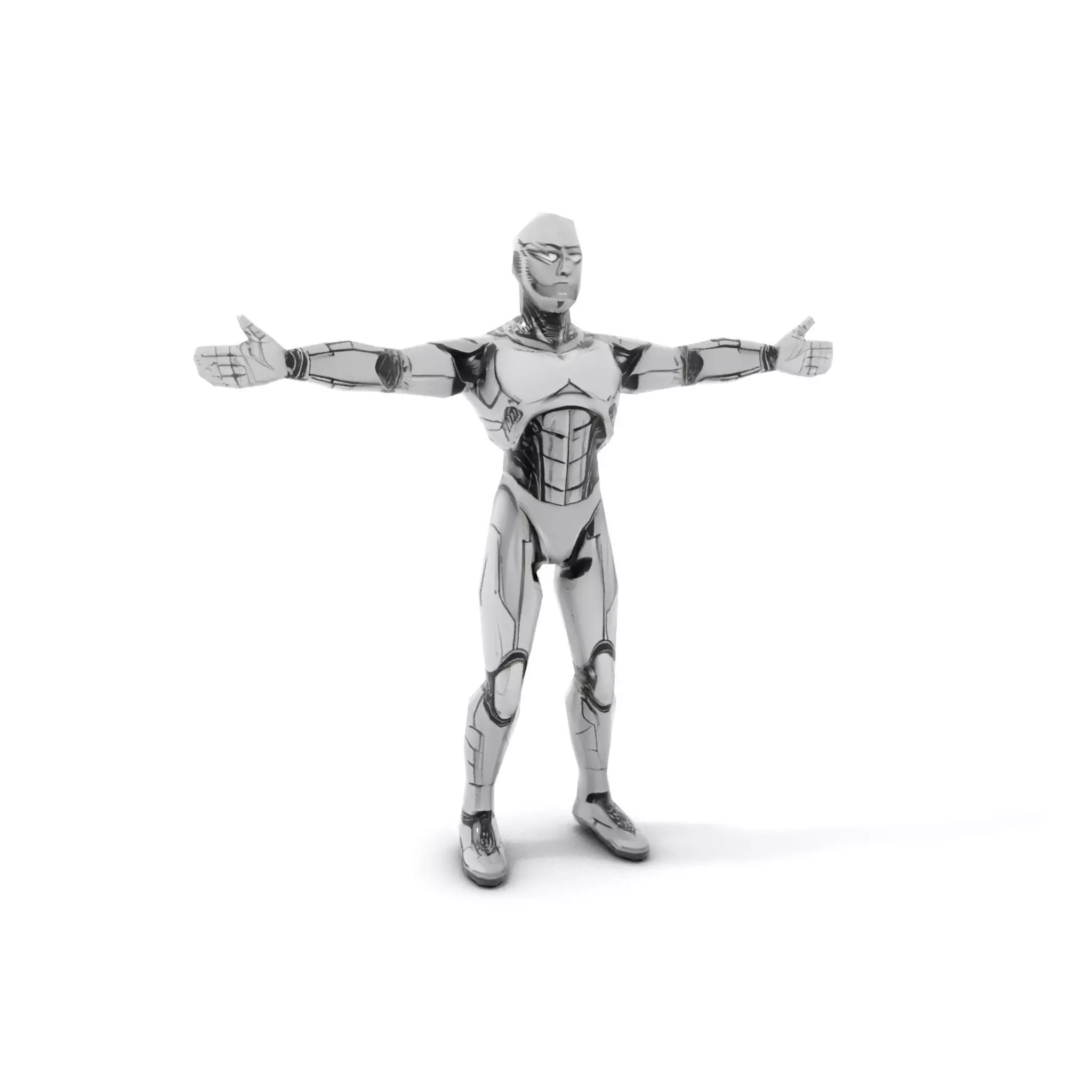 Humanoid Robot Model Pack with PBR Textures Low-poly 3D model_7