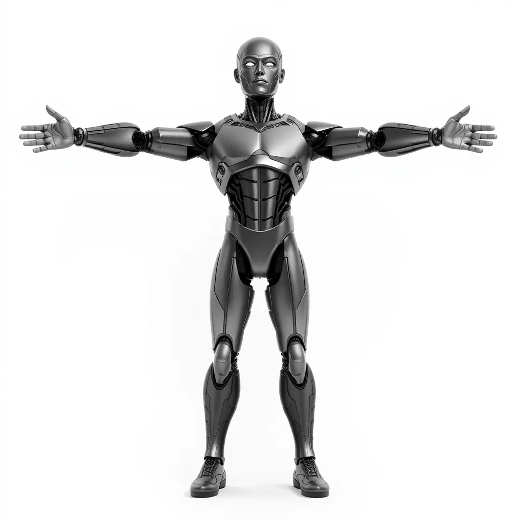 Humanoid Robot Model Pack with PBR Textures Low-poly 3D model_2