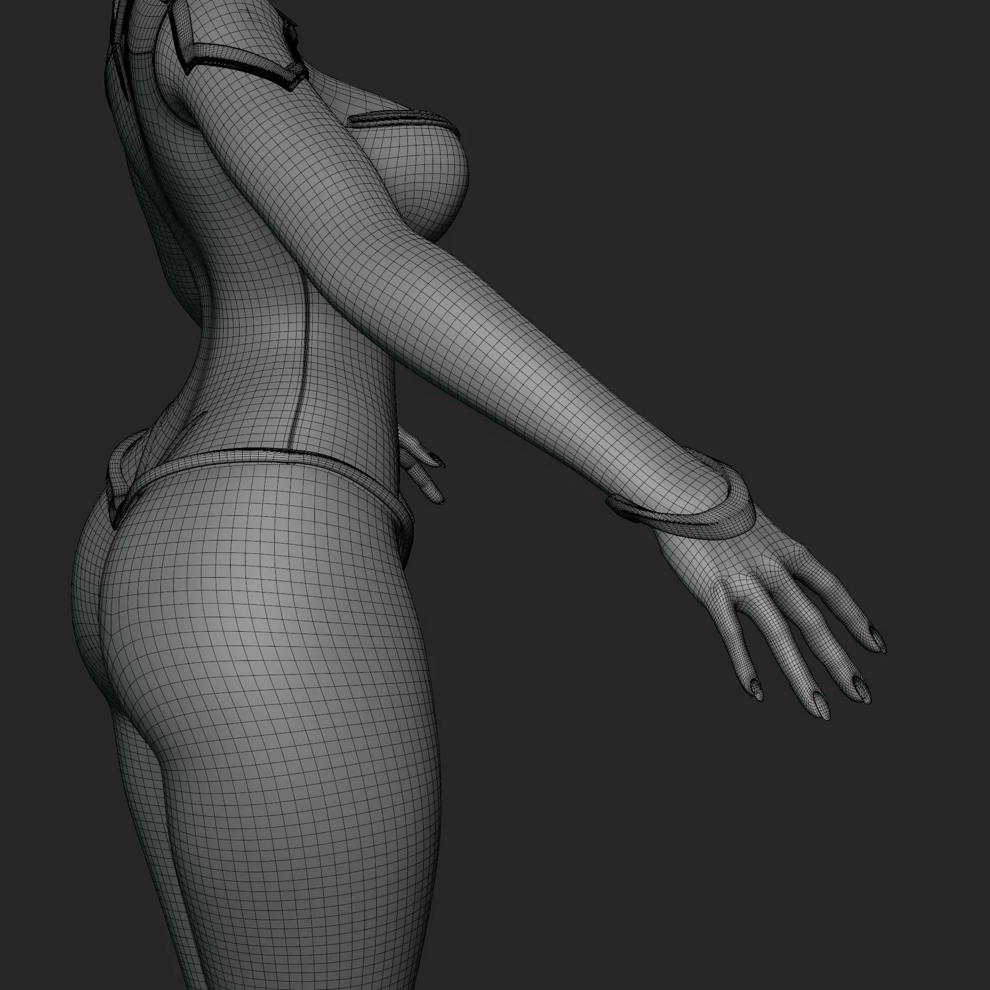 Cybergilr 3D model_8