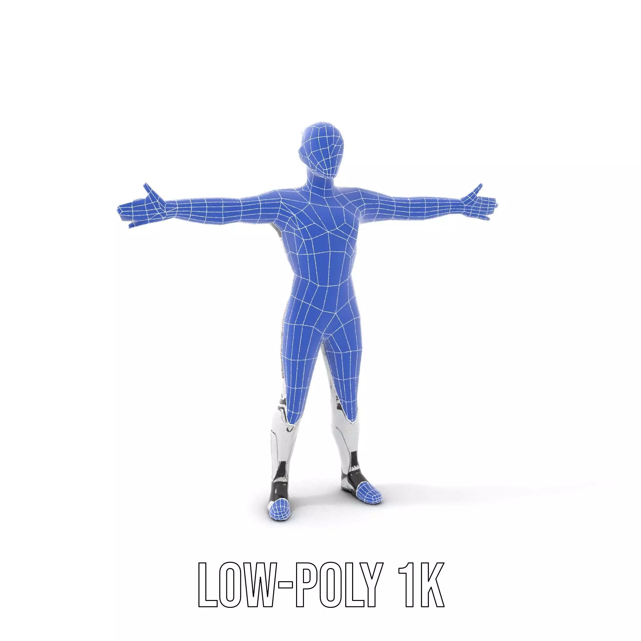 Futuristic Humanoid Robot Model Pack Low-poly 3D model_30