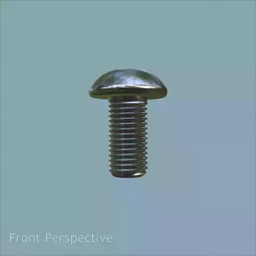 Steel Stained M10 Bolt Allen Dome 3D model 2