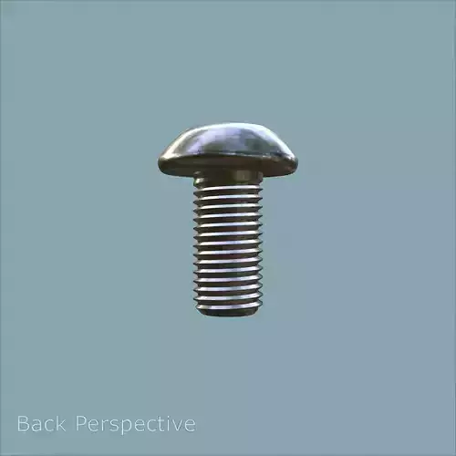 Steel Stained M10 Bolt Allen Dome 3D model 3