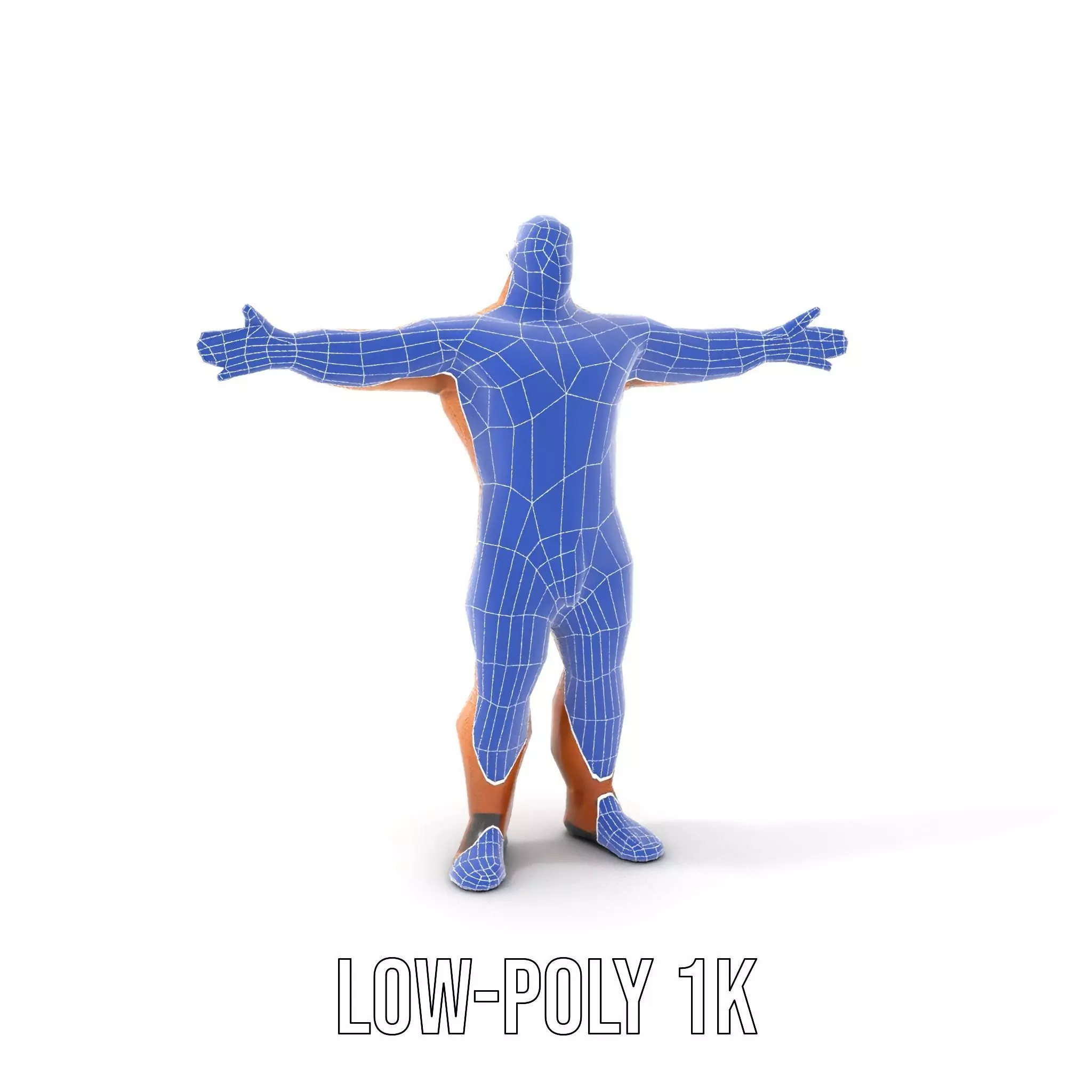 Muscular Barbarian Character Model Pack Low-poly 3D model_11