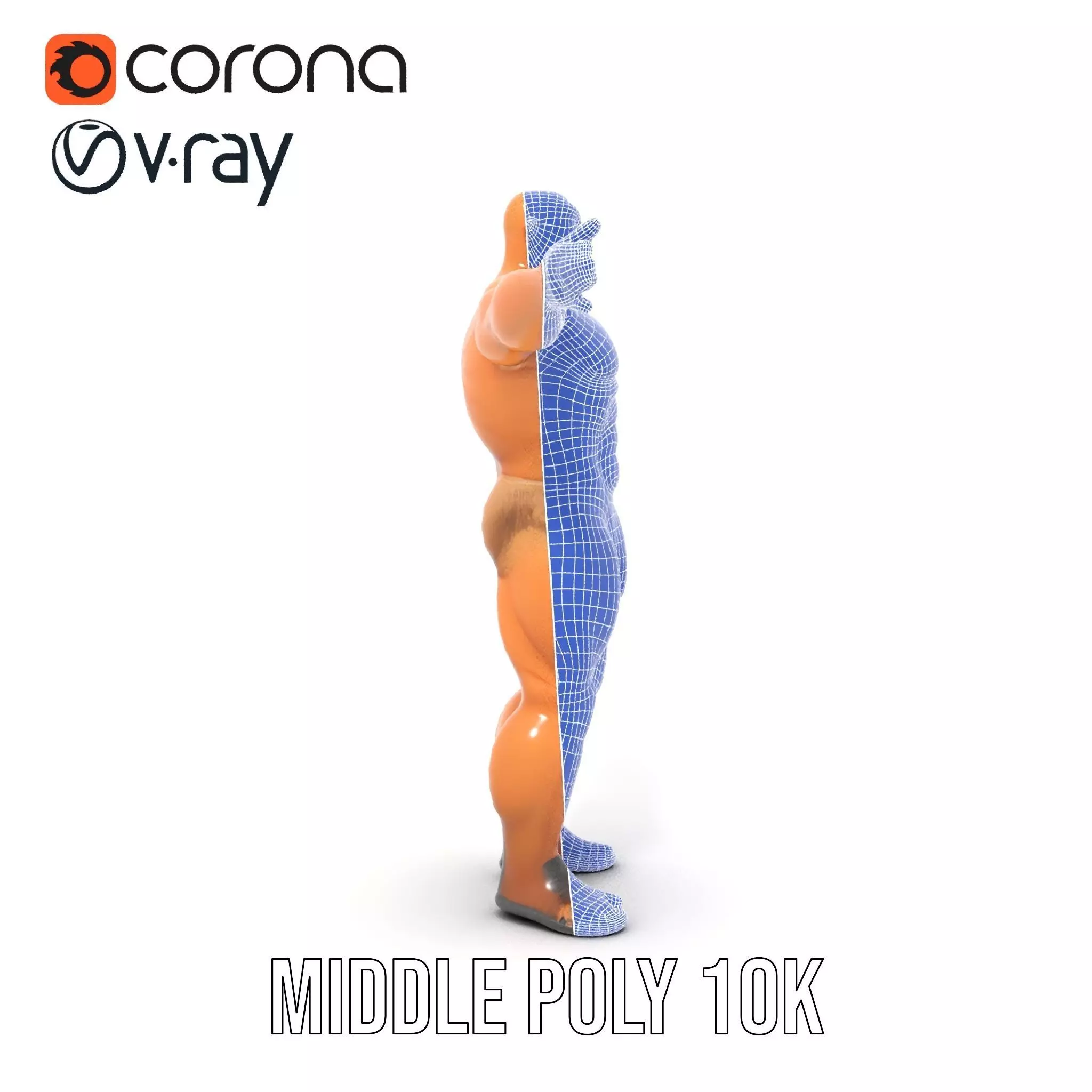 Muscular Barbarian Character Model Pack Low-poly 3D model_30