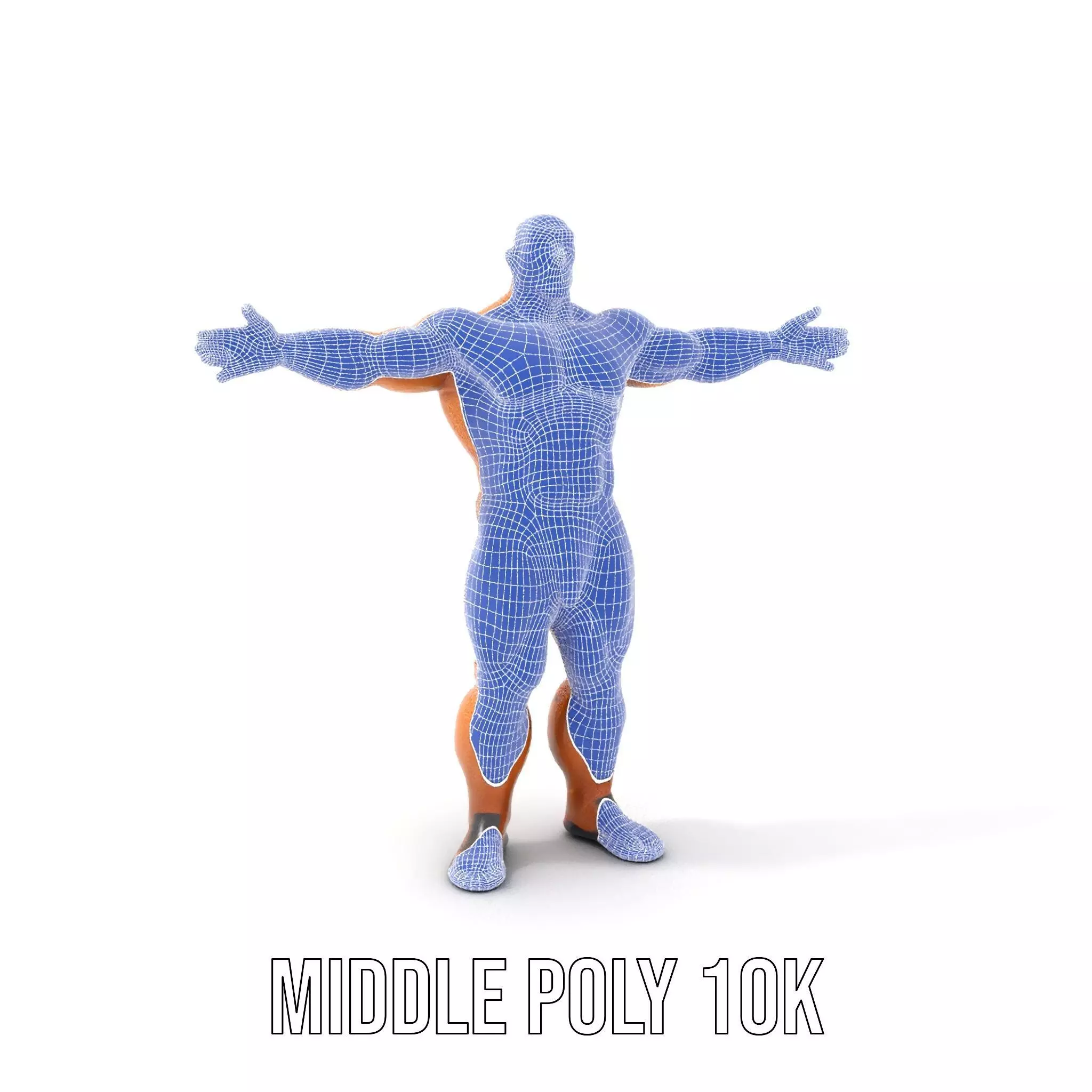 Muscular Barbarian Character Model Pack Low-poly 3D model_13