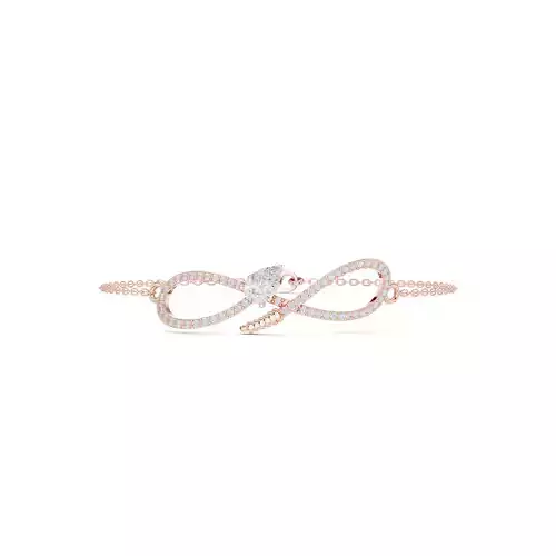 Infinity Symbol Pear cut Diamond Bracelet Woman 3DM STL Video