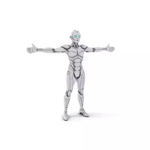 Futuristic Android Model Pack with Metallic Finish