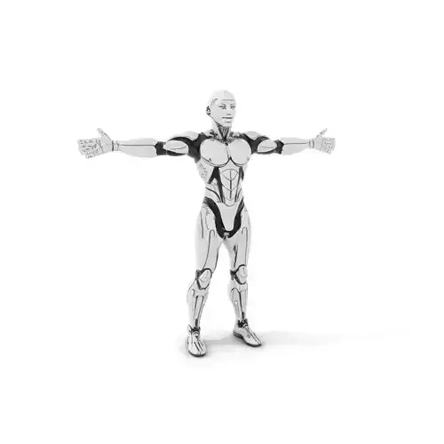 Futuristic Robot Character Model Pack Low-poly 3D model