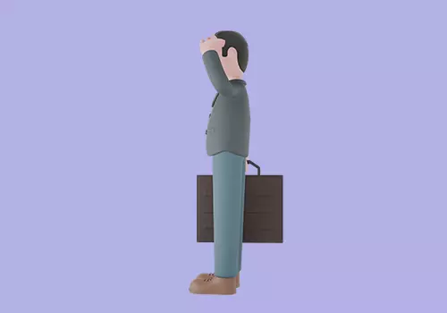 Stylized 3D Male Teacher - Cartoon Educator Saluting 3D model_3