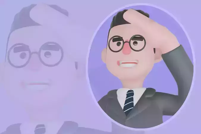 Stylized 3D Male Teacher - Cartoon Educator Saluting
