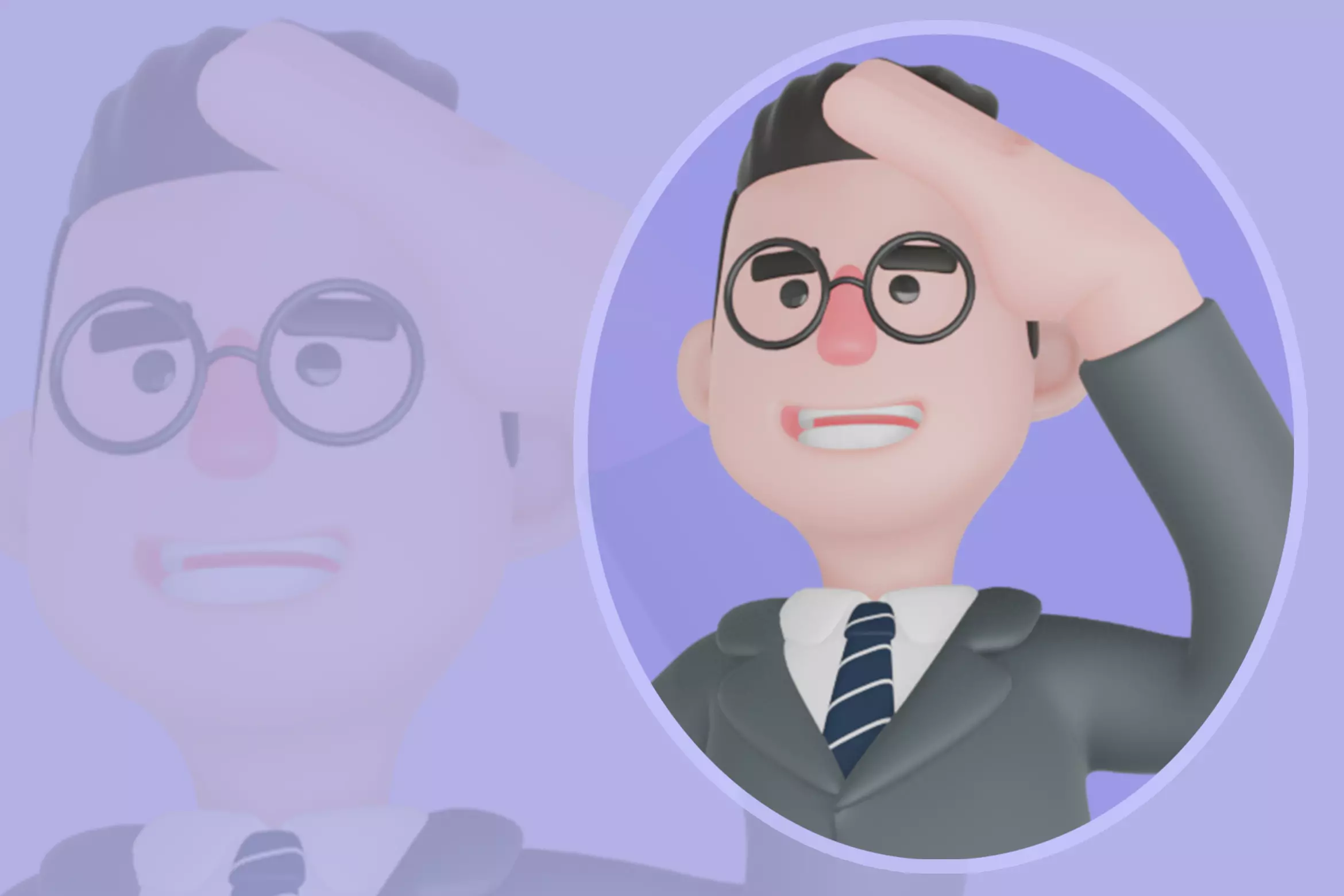 Stylized 3D Male Teacher - Cartoon Educator Saluting 3D model_0