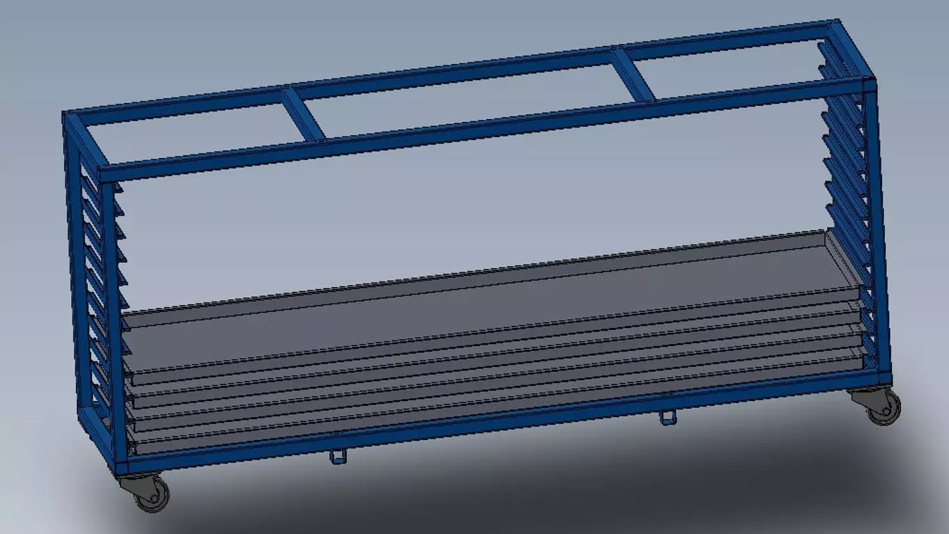 Trolley with tray Free 3D model