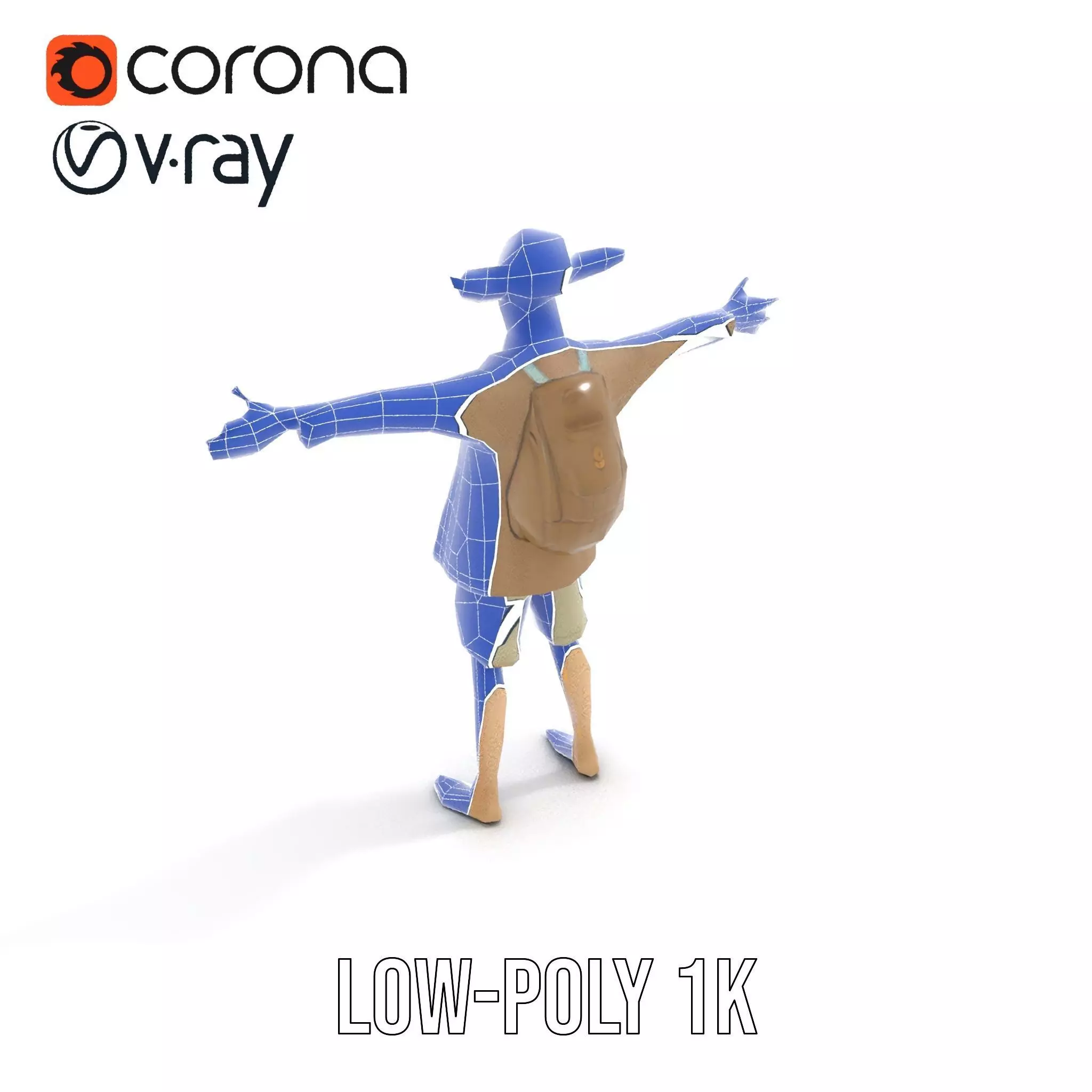 Elf Character Model Pack with Detailed Outfit Low-poly 3D model_14