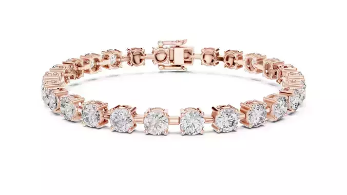 Round Cut Separate Diamond Bracelet Woman 3DM STL Video