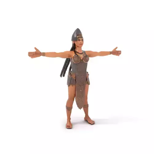 Warrior Woman Armor Model Pack with Detailed Metalwork